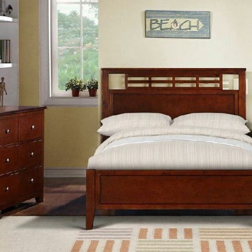 Geometric Headboard Coastal Theme Bedroom Set