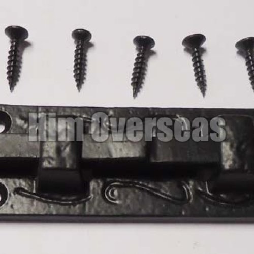 Black Iron Door Tower Bolt