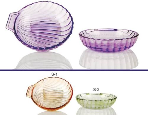 2 Piece Glass Snack Plate Set