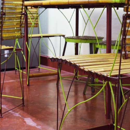 Bamboo Dining Table Set