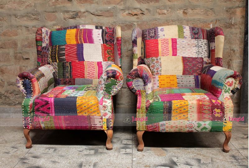 Colorful Patchwork Indian Sofa