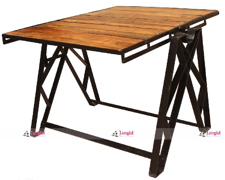 INDUSTRIAL FOLDABLE DINING TABLE