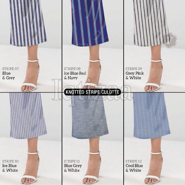 Knotted Striped Culotte 02