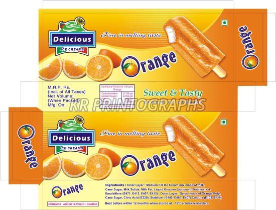 Orange Ice Cream Box