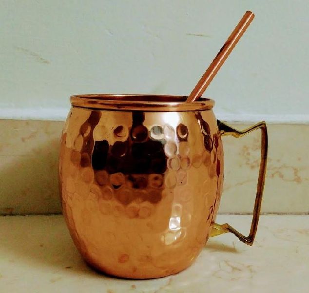 Copper Mug With Straw