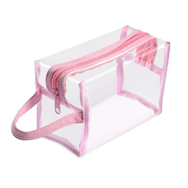 Pink PVC Zipper Bags