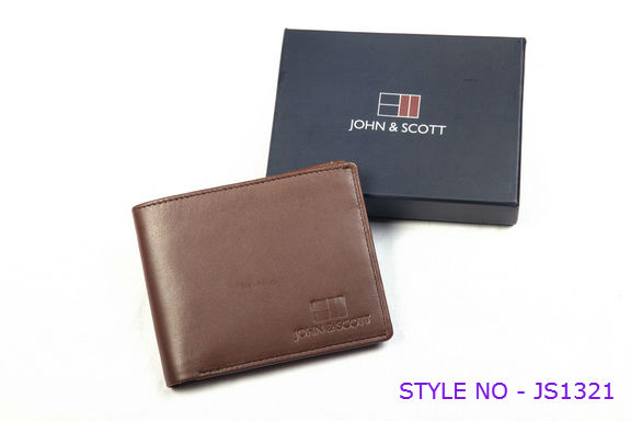 JS1321 Mens Brown Leather Wallet