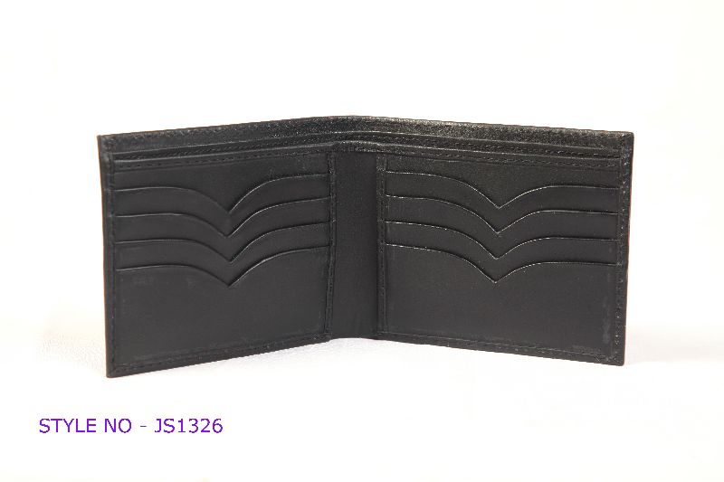 JS1326 Mens Black Leather Wallet