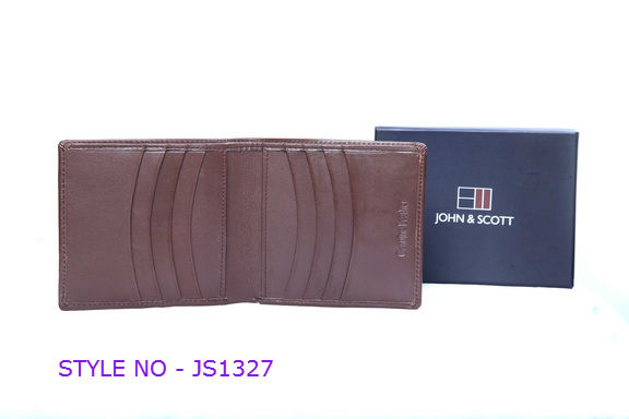 JS1327 Mens Brown Leather Wallet