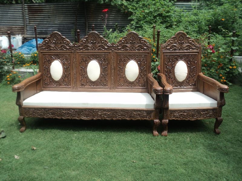 Sofa Set 3 Pieces Full Carved 02