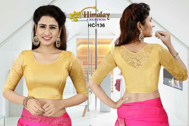 golden stretchable blouse