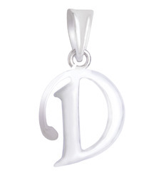 925 Sterling Silver D Alphabet Pendant