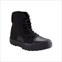Mens Black Canvas Jungle Boot