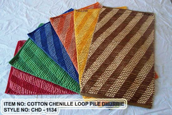 Cotton Chenille Loop Pile  Dhurries