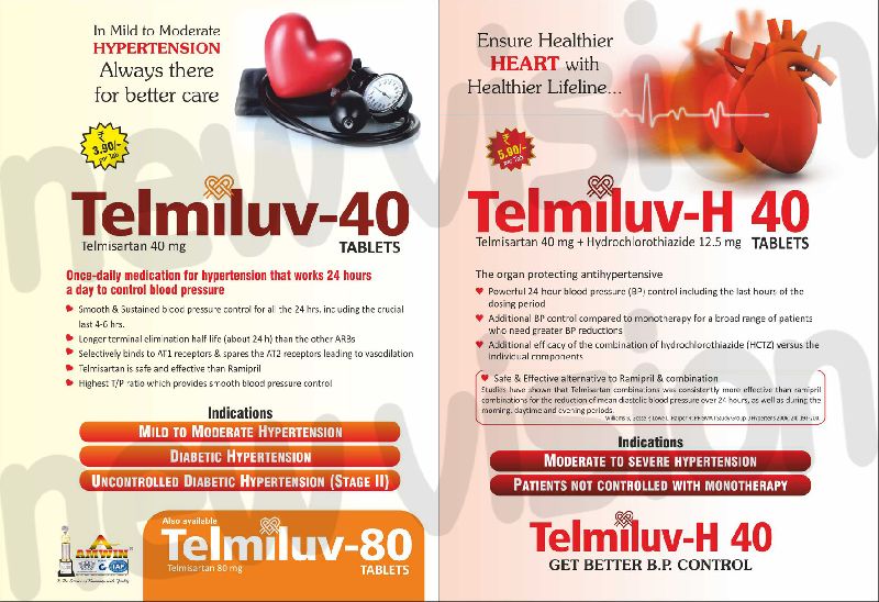 Telmiluv-40mg Tablets