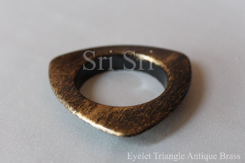 Eyelet Triangle Antique Brass