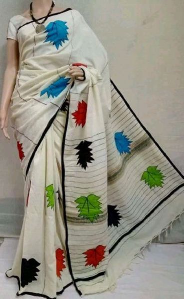 Leaf Applique Work Sarees