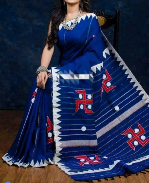 Swastik Applique Work Sarees