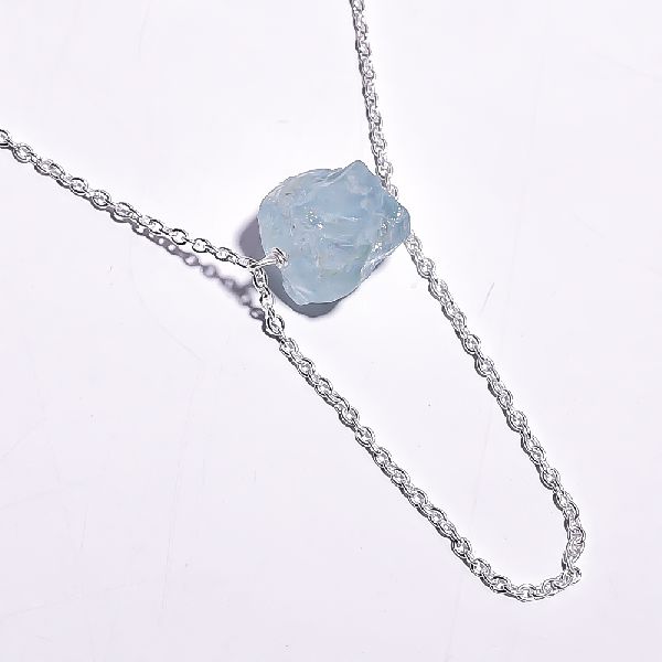 Aquamarine Raw Gemstone Necklace