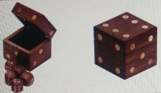 Wooden Dice Box