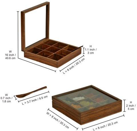 Wooden Spice Box