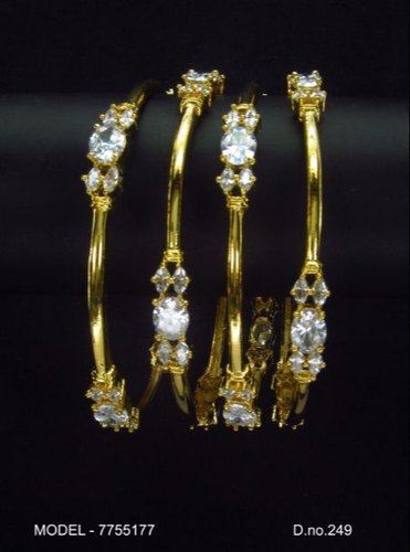 Gold Plated Diamond Bangles