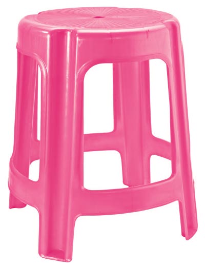 Tip Top Plastic Pink Fancy Stool