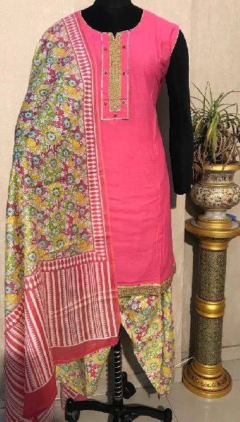 Ladies Pink Salwar Suit (D. No. 2418)