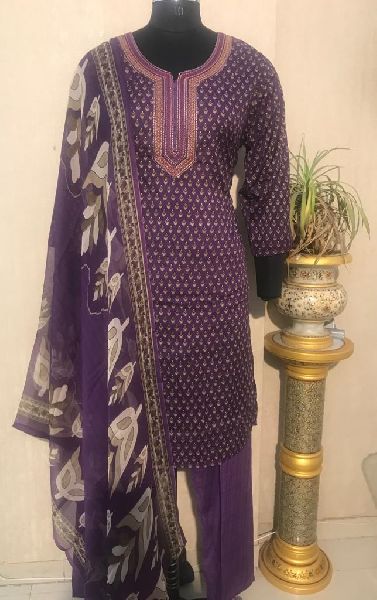 Ladies Purple Salwar Suit (D. No. 2416)