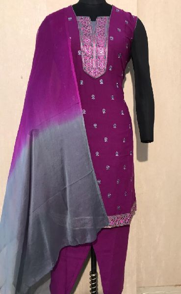 Ladies Purple Salwar Suit (D. No. 2417)