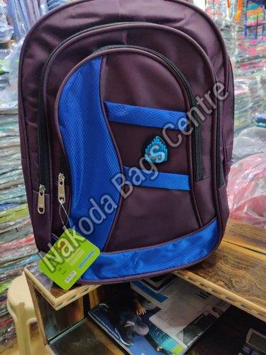Brown & Blue School Bag