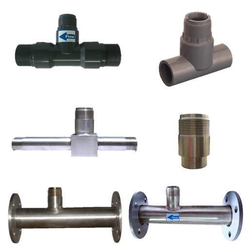Type of T-FITTINGS for Insertion Paddle Wheel type Flow Meters