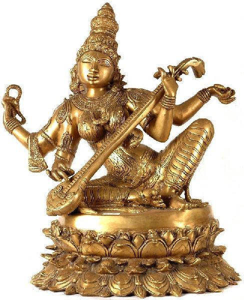 Metal Saraswati Maa Statue