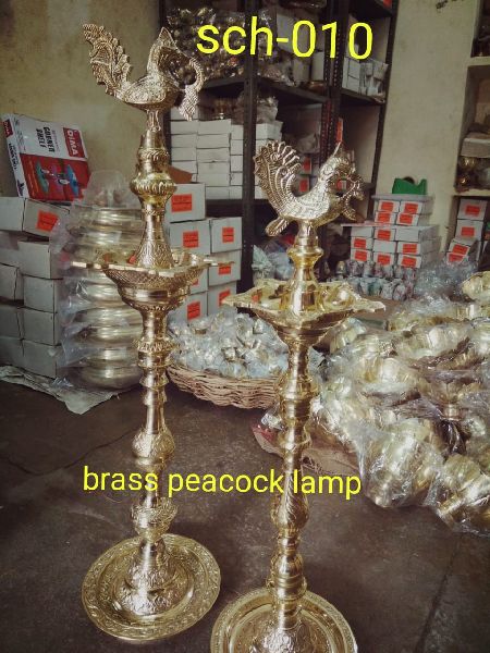 Brass Peacock Lamp