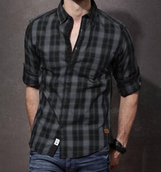 black check shirt mens india