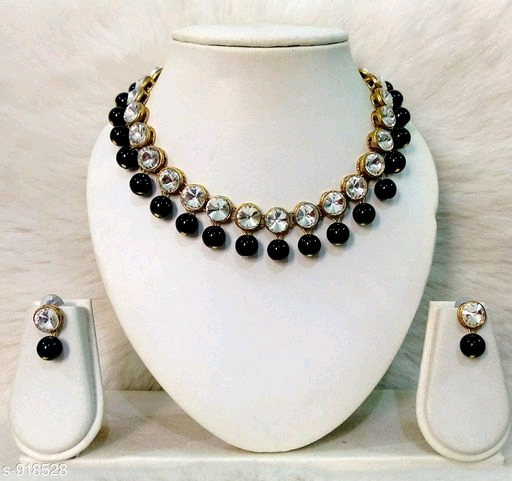 Crystal Studded Necklace Set