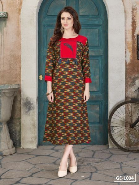 GE-1004 GLAM VOL-1 Rayon Cotton Kurti