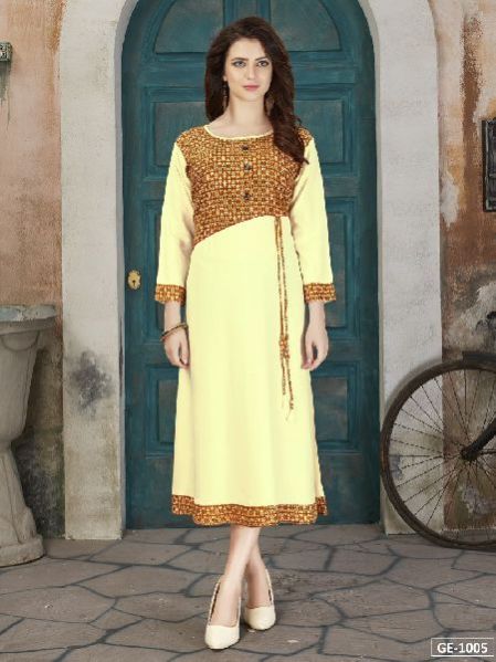 GE-1005 GLAM VOL-1 Rayon Cotton Kurti