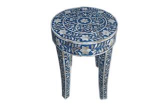 MB258 Bone Inlay End Table