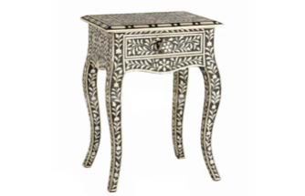 MB260 Bone Inlay End Table