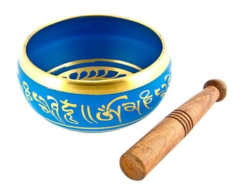 Blue Tibetan Meditation Singing Bowl