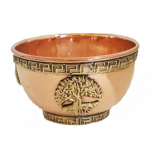 Trees of Life Copper Offering Bowl