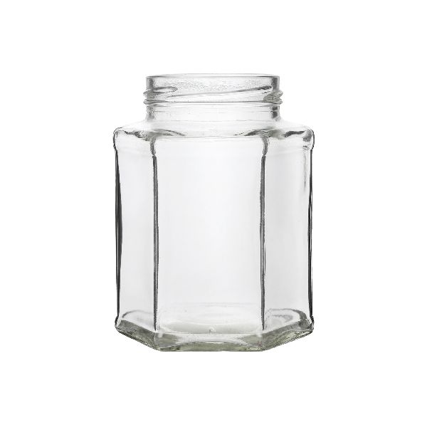 500gm Hexagon Glass Jar