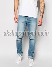 Mens Knee Ripped Jeans