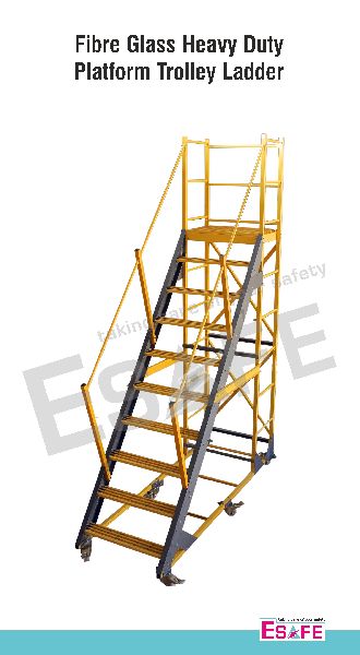 Heavy Duty Platform Trolley Ladder 