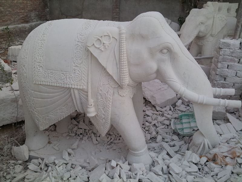 Marble Elephant Statues