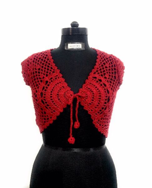 Crochet Flower Shrug