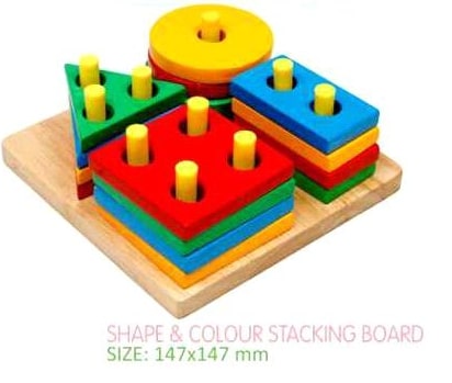 Shape and Color Stacking Board