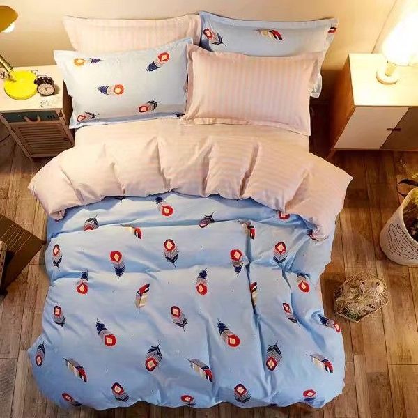 Blue Flower Cotton Bed Sheets