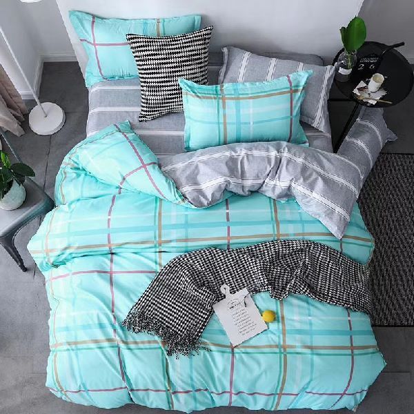 Light Blue Cotton Bed Sheets